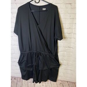 32 DEGREES Women's Soft Comfy Romper Quick Dry Stretch Comfort,Black-XXL